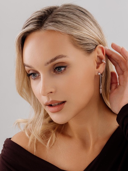 Серьги из серебра без вставок в ювелирном интернет-магазине