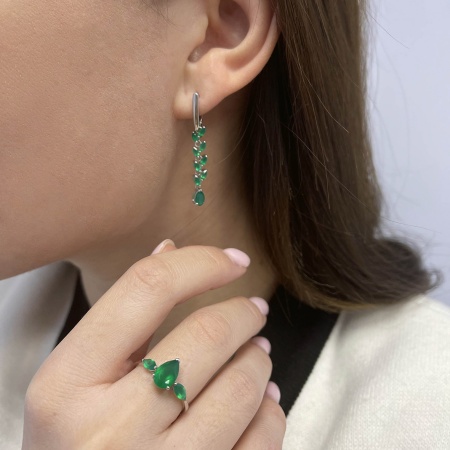 Купить кольцо из серебра с агатами в интернет-магазине KRASNOE