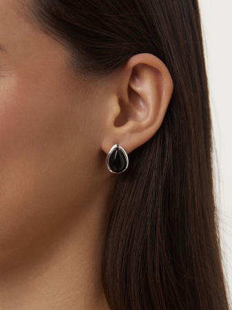 Серьги из серебра с агатами