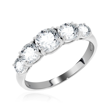 Купить кольцо из серебра с фианитами в интернет-магазине KRASNOE Купить кольцо из серебра с фианитами в интернет-магазине KRASNOE