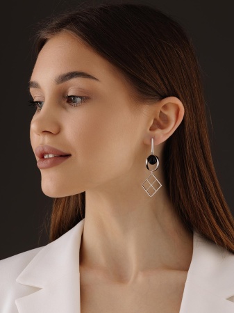 Серьги из серебра с агатами 2340391520-20 от KRASNOE, металл Серебро, вставка Агат