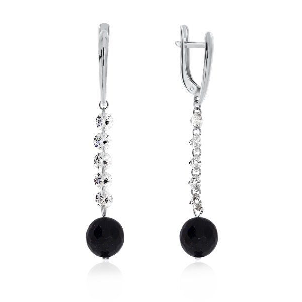 Серьги из серебра с авантюрином