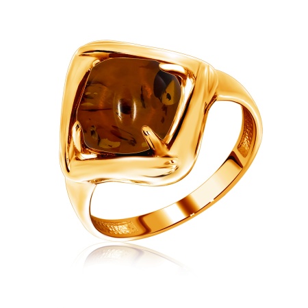 Купить кольцо из серебра с янтарём в интернет-магазине KRASNOE