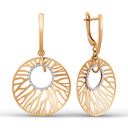 Серьги из золота без вставок 503292-1102 от KRASNOE, металл Золото, вставка 