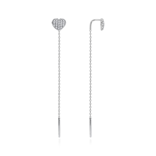 Серьги из серебра с фианитами 2340201629л-3-3 от KRASNOE, металл Серебро, вставка Фианит