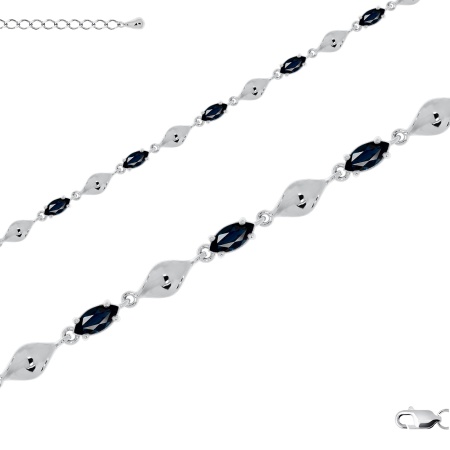 Купить браслет из серебра с корундом