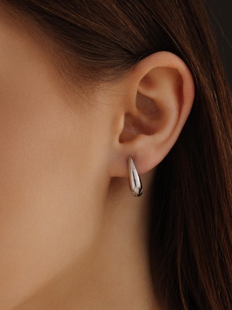 Серьги из серебра без вставок 2340401270 от KRASNOE, металл Серебро, вставка Без вставок Серьги из серебра без вставок 2340401270 от KRASNOE, металл Серебро, вставка Без вставок