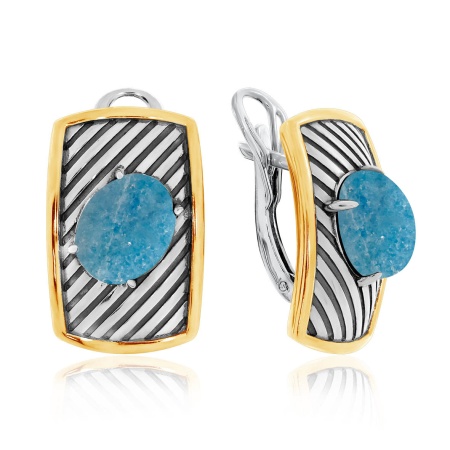 Серьги из серебра с виоланами 2317В01757 от KRASNOE, металл Серебро, вставка Виолан