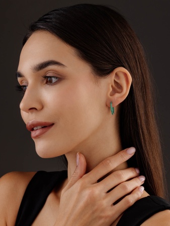 Серьги из серебра с агатами 2340391315-60 от KRASNOE, металл Серебро, вставка Агат