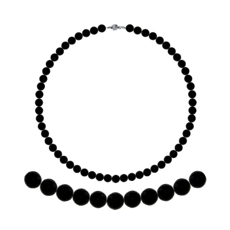 Бусы из серебра с агатами 8340396088-50-20