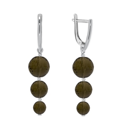 Серьги из серебра с топазами