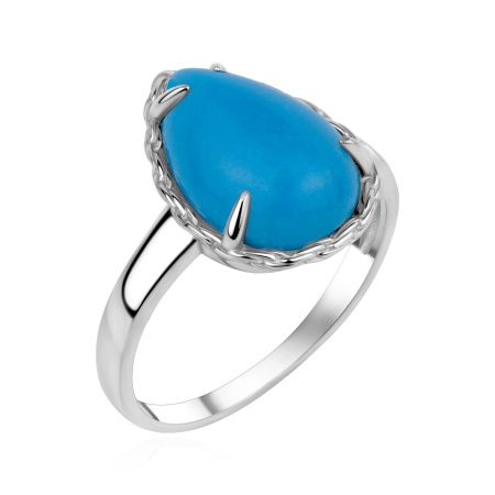 Купить кольцо из серебра с бирюзой в интернет-магазине KRASNOE