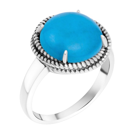 Купить кольцо из серебра с бирюзой в интернет-магазине KRASNOE