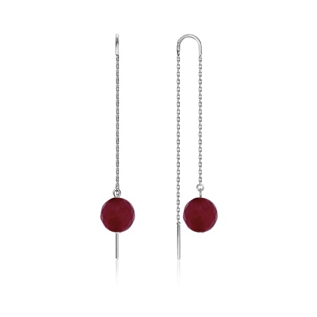 Серьги из серебра с агатами Серьги из серебра с агатами