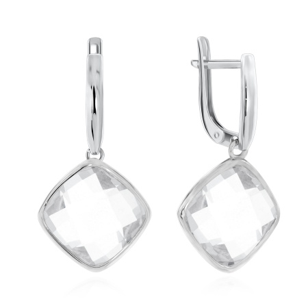 Серьги из серебра с хрусталём