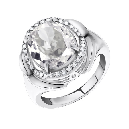 Купить кольцо из серебра с хрусталём и фианитами в интернет-магазине KRASNOE