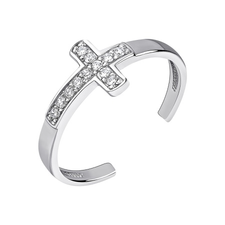 Купить кольцо из серебра с фианитами в интернет-магазине KRASNOE