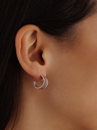 Пусеты из серебра без вставок