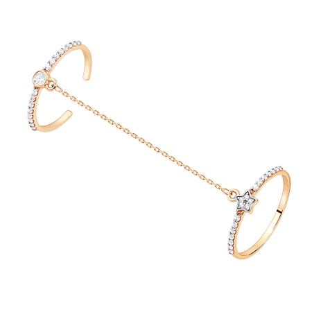 Купить кольцо из серебра с фианитами в интернет-магазине KRASNOE