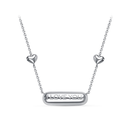 Колье из серебра с синтетические камниом с0703988