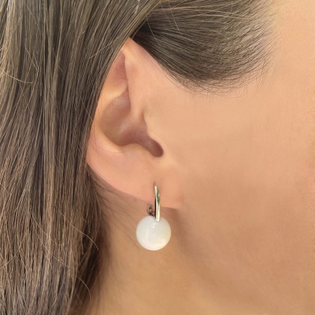 Серьги из серебра с агатами 2340394318-10 от KRASNOE, металл Серебро, вставка Агат