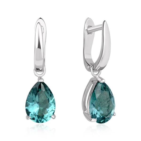 Серьги из серебра с ситаллами в ювелирном интернет-магазине