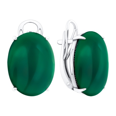 Серьги из серебра с агатами 2340395722-60 от KRASNOE, металл Серебро, вставка 