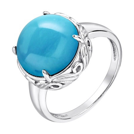 Купить кольцо из серебра с бирюзой синт. в интернет-магазине KRASNOE Купить кольцо из серебра с бирюзой синт. в интернет-магазине KRASNOE