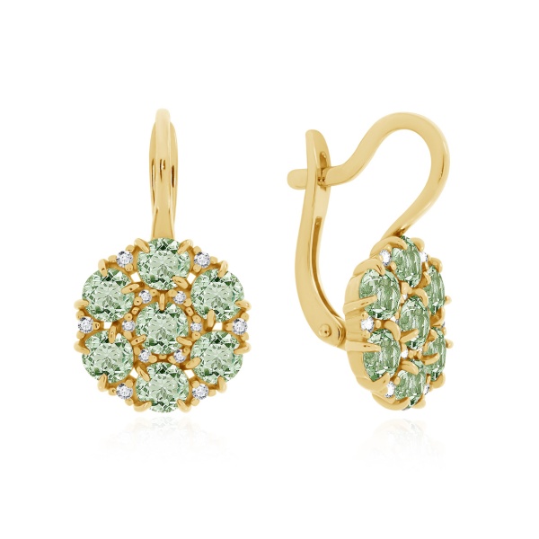 Серьги из серебра с аметист со скидкой