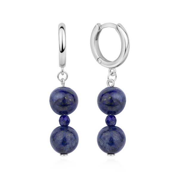 Серьги из серебра с лазуритами в ювелирном интернет-магазине