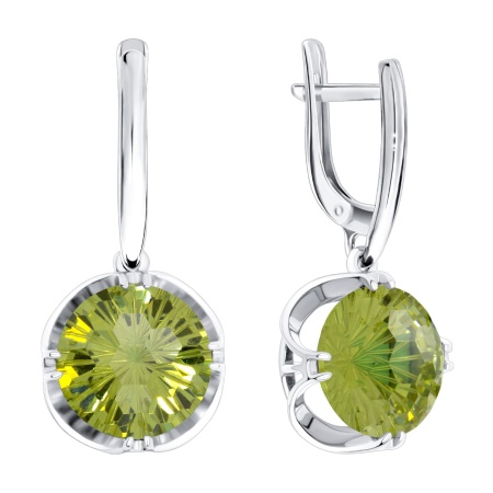 Серьги из серебра с фианитами