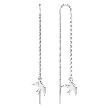 Серьги из серебра без вставок