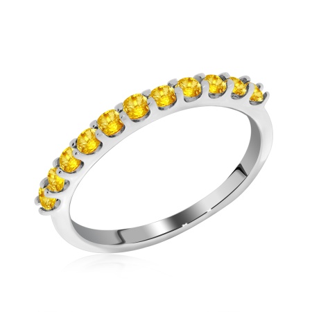 Купить кольцо из серебра с цитринами в интернет-магазине KRASNOE