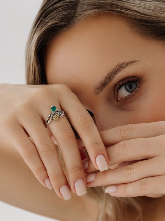 Купить кольцо из серебра с агатом в интернет-магазине KRASNOE