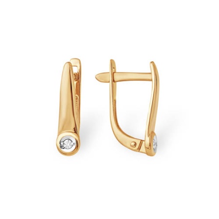 Серьги из золота с бриллиантом