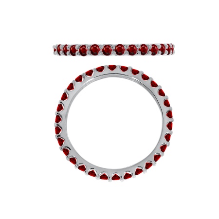 Купить кольцо из серебра с гранатами в интернет-магазине KRASNOE