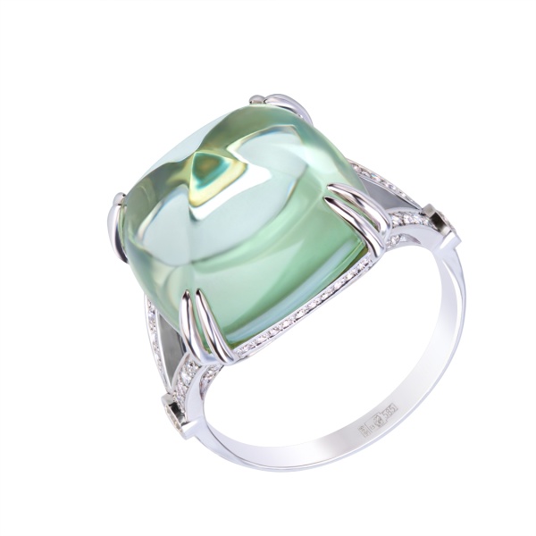 Кольцо из золота с празиолитом и бриллиантами embodiment of youth