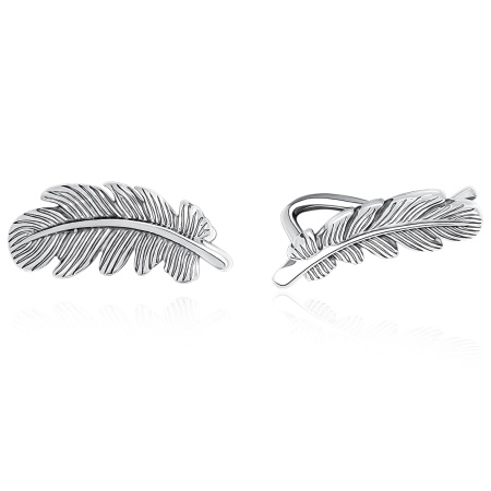 Серьги из серебра без вставок