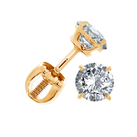 Пусеты из золота с бриллиантами