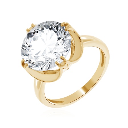 Кольцо из серебра с фианитом со скидкой