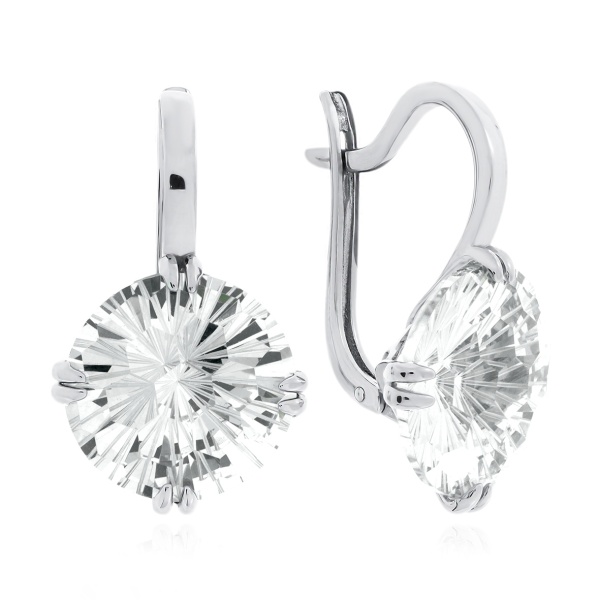 Серьги из серебра с фианитами 2340201502 от KRASNOE, металл Серебро, вставка Фианит