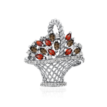 Купить подвеска из серебра с кристалл ювелирныйами и фианитами