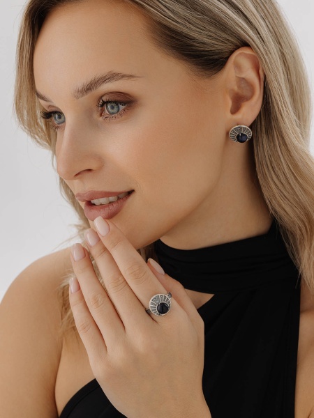 Купить кольцо из серебра с авантюрином в интернет-магазине KRASNOE