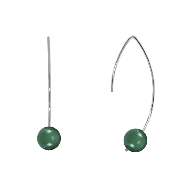 Серьги из серебра с агатами 2340391063-60 от KRASNOE, металл Серебро, вставка Агат