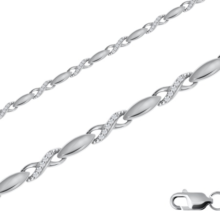 Купить браслет из серебра с фианитами