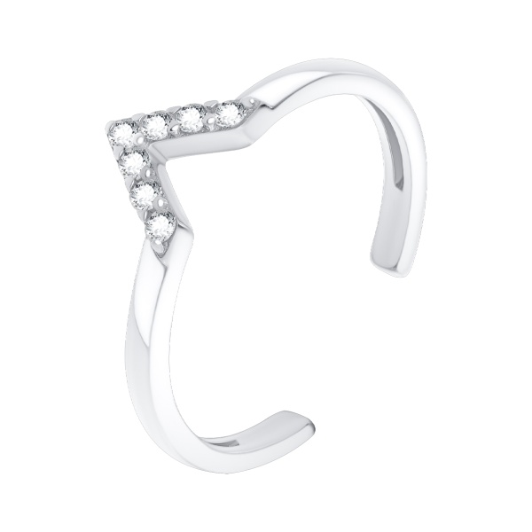 Купить кольцо из серебра с фианитами в интернет-магазине KRASNOE