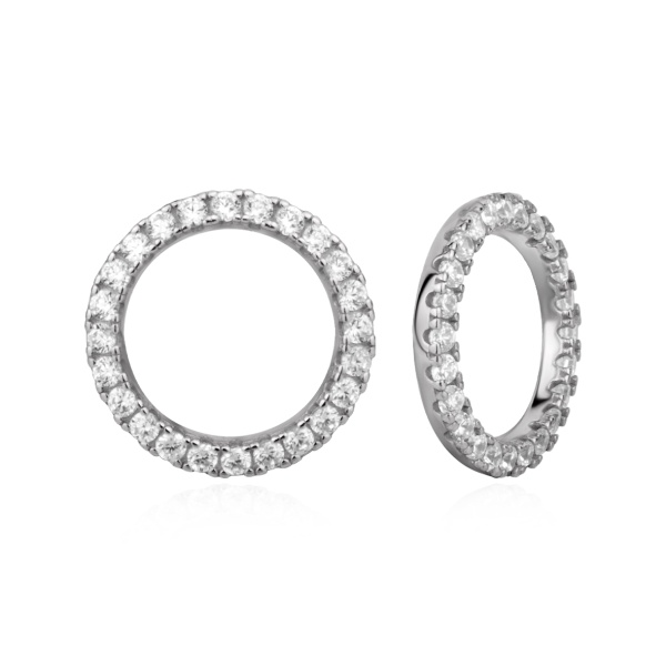 Купить подвески на серьги из серебра с фианитами 