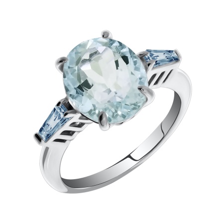 Купить кольцо из серебра с кварцемсо шпинелью в интернет-магазине KRASNOE