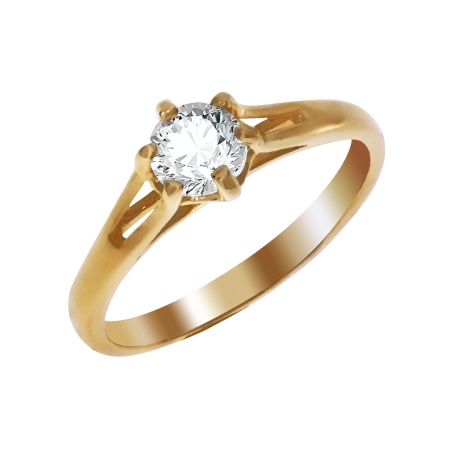 Купить кольцо из серебра с фианитами в интернет-магазине KRASNOE