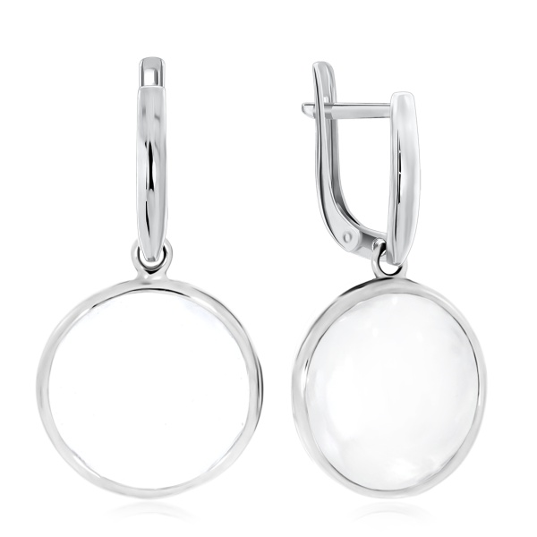 Серьги из серебра с хрусталём